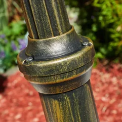 Luminaires Rustiques-hofstein Réverbère Naofe Or, Noir, 2 lumières