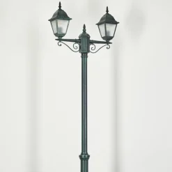 hofstein Réverbère Naofe Vert, Noir, 2 lumières