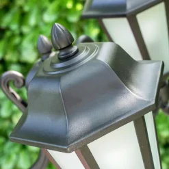 Luminaires Rustiques-hofstein Réverbère NATAL FROST Noir, 3 lumières