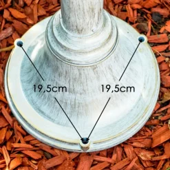 Luminaires Rustiques-hofstein Réverbère NATAL FROST Or, Blanc, 3 lumières