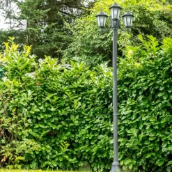 Luminaires Rustiques-hofstein Réverbère NATAL FROST Vert, Noir, 3 lumières