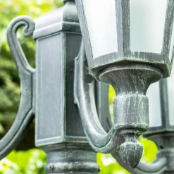 Luminaires Rustiques-hofstein Réverbère NATAL FROST Vert, Noir, 3 lumières