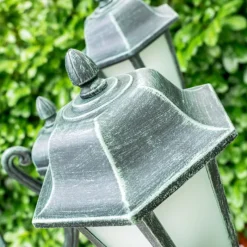 Luminaires Rustiques-hofstein Réverbère NATAL FROST Vert, Noir, 3 lumières