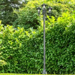 Luminaires Rustiques-hofstein Réverbère NATAL Noir, 3 lumières