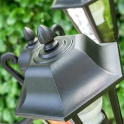 Luminaires Rustiques-hofstein Réverbère NATAL Noir, 3 lumières