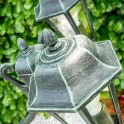 Luminaires Rustiques-hofstein Réverbère NATAL Vert, Noir, 3 lumières