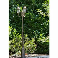 Luminaires Rustiques-Luminaires Orion Réverbère Orion Noir doré, 3 lumières