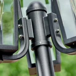 hofstein Réverbère Ruoni Noir, 3 lumières