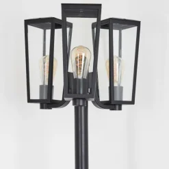 hofstein Réverbère Ruoni Noir, 3 lumières