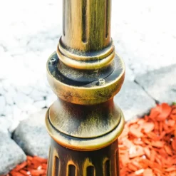 Luminaires Rustiques-hofstein Réverbère Tolep Noir doré, 3 lumières