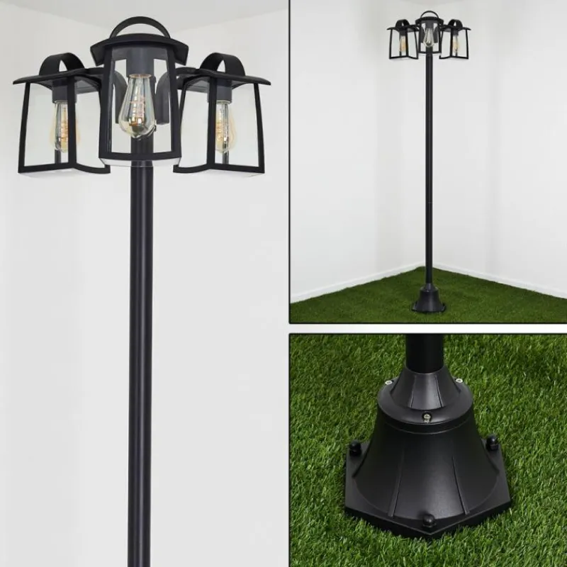 hofstein Réverbère Trosa Noir, 3 lumières