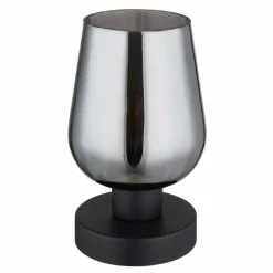 Suspension Verre Fumé-Luminaires Globo Lighting Ryan Lampe à poser Noir, 1 lumière