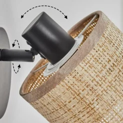 Luminaires Scandinaves-hofstein Sabadim Applique murale Noir, 1 lumière