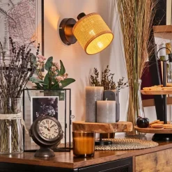 Luminaires Scandinaves-hofstein Sabadim Applique murale Noir, 1 lumière