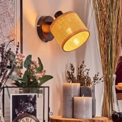 Luminaires Scandinaves-hofstein Sabadim Applique murale Noir, 1 lumière