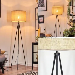Luminaires Scandinaves-hofstein Sabadim Lampadaire beige, 1 lumière