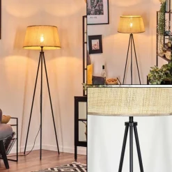 Luminaires Scandinaves-hofstein Sabadim Lampadaire beige, 1 lumière
