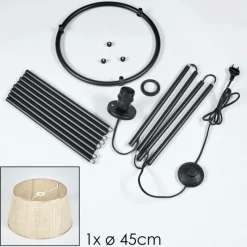 Luminaires Scandinaves-hofstein Sabadim Lampadaire beige, 1 lumière