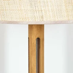 Luminaires Scandinaves-hofstein Sabadim Lampadaire Brun, Écru, Noir, 1 lumière