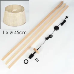 Luminaires Scandinaves-hofstein Sabadim Lampadaire Écru, 1 lumière