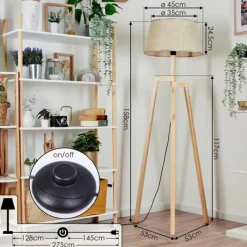 Luminaires Scandinaves-hofstein Sabadim Lampadaire Écru, 1 lumière