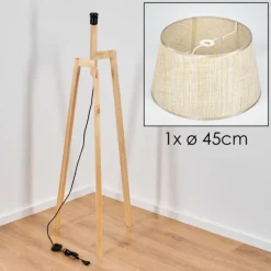 Luminaires Scandinaves-hofstein Sabadim Lampadaire Écru, 1 lumière