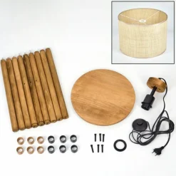 Luminaires Scandinaves-hofstein Sabadim Lampadaire Écru, 1 lumière