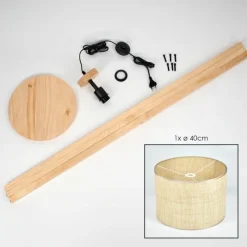 Luminaires Scandinaves-hofstein Sabadim Lampadaire Écru, 1 lumière