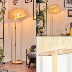 Luminaires Scandinaves-hofstein Sabadim Lampadaire Écru, 1 lumière