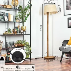 Luminaires Scandinaves-hofstein Sabadim Lampadaire Écru, 1 lumière