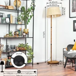 Lampes En Tissu-hofstein Sabadim Lampadaire Écru, 1 lumière