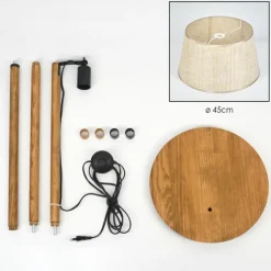 Lampes En Tissu-hofstein Sabadim Lampadaire Écru, 1 lumière