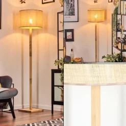 Luminaires Scandinaves-hofstein Sabadim Lampadaire Écru, 1 lumière