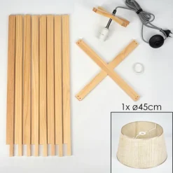 Luminaires Scandinaves-hofstein Sabadim Lampadaire Écru, 1 lumière