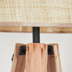 Luminaires Scandinaves-hofstein Sabadim Lampadaire Écru, Noir, 1 lumière
