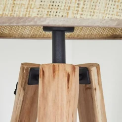 Luminaires Scandinaves-hofstein Sabadim Lampadaire Écru, Noir, 1 lumière