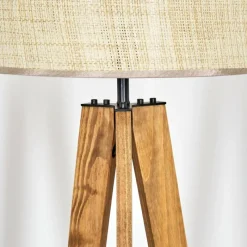 Luminaires Scandinaves-hofstein Sabadim Lampadaire Écru, Noir, 1 lumière