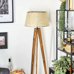 Luminaires Scandinaves-hofstein Sabadim Lampadaire Écru, Noir, 1 lumière