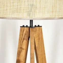 Luminaires Scandinaves-hofstein Sabadim Lampadaire Écru, Noir, 1 lumière