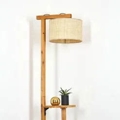 Luminaires Scandinaves-hofstein Sabadim Lampadaire Écru, Noir, 1 lumière