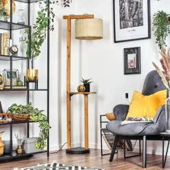 Luminaires Scandinaves-hofstein Sabadim Lampadaire Écru, Noir, 1 lumière