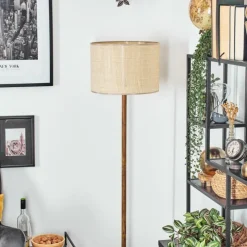 Luminaires Scandinaves-hofstein Sabadim Lampadaire Écru, Noir, 1 lumière