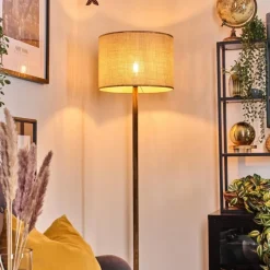 Luminaires Scandinaves-hofstein Sabadim Lampadaire Écru, Noir, 1 lumière