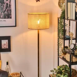 Luminaires Scandinaves-hofstein Sabadim Lampadaire Écru, Noir, 1 lumière