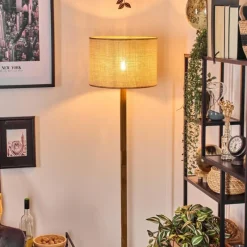 Luminaires Scandinaves-hofstein Sabadim Lampadaire Écru, Noir, 1 lumière