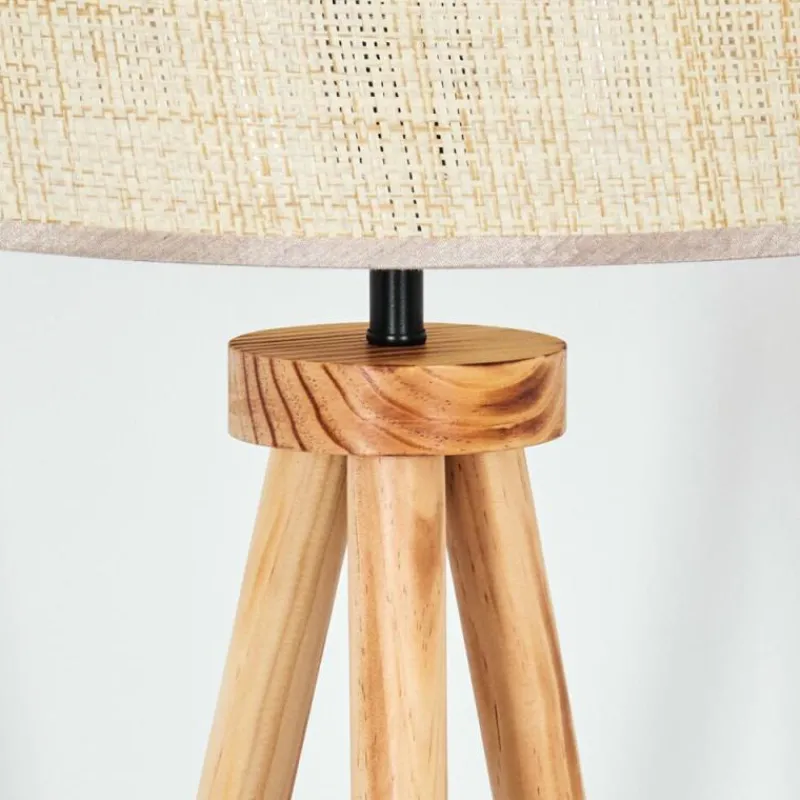 Luminaires Scandinaves-hofstein Sabadim Lampadaire Écru, Noir, 1 lumière