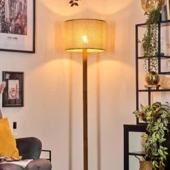 Luminaires Scandinaves-hofstein Sabadim Lampadaire Écru, Noir, 1 lumière