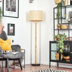 Luminaires Scandinaves-hofstein Sabadim Lampadaire Écru, Noir, 1 lumière