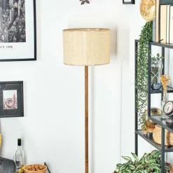 Lampes En Tissu-hofstein Sabadim Lampadaire Écru, Noir, 1 lumière