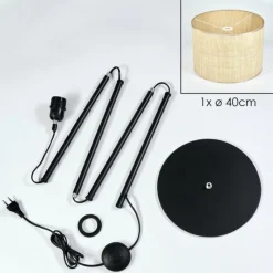 Luminaires Scandinaves-hofstein Sabadim Lampadaire Noir, 1 lumière